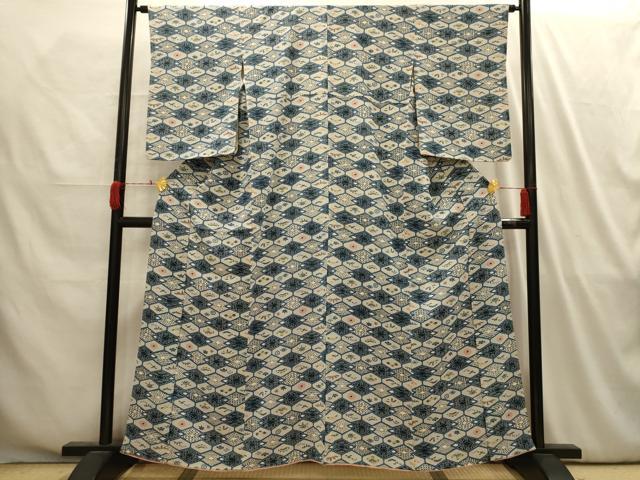 平和屋着物■上質な小紋　松竹梅亀甲花蝶文　正絹　逸品　AABI4192sx