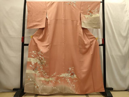 平和屋着物■訪問着　駒刺繍　花篭文　暈し染め　金彩　正絹　逸品　AABI4194sx