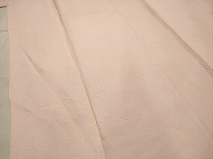 平和屋着物■上質な色無地　雪芝地紋　洗柿色　正絹　逸品　AABI4202sx