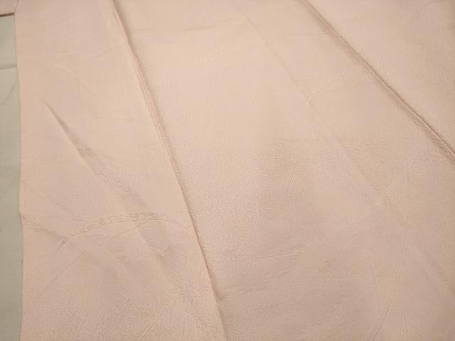 平和屋着物■上質な色無地　雪芝地紋　洗柿色　正絹　逸品　AABI4202sx