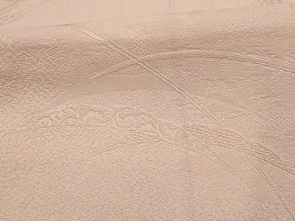 平和屋着物■上質な色無地　雪芝地紋　洗柿色　正絹　逸品　AABI4202sx