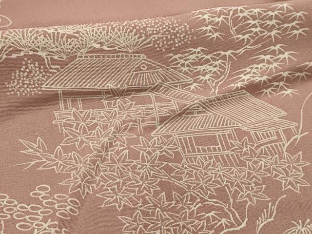 平和屋着物■訪問着　風景文　正絹　逸品　AABI4203sx