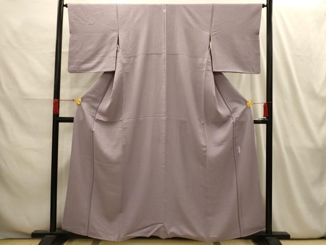 平和屋着物■上質な色無地　作家物　紋意匠　鳩羽鼠色　正絹　逸品　AABI4204sx