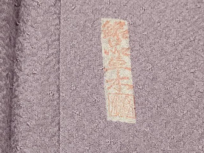 平和屋着物■上質な色無地　作家物　紋意匠　鳩羽鼠色　正絹　逸品　AABI4204sx