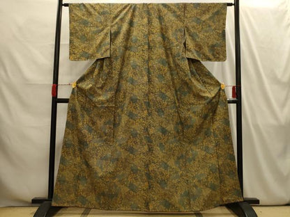 平和屋着物■上質な小紋　草花文　正絹　逸品　AABI4207sx