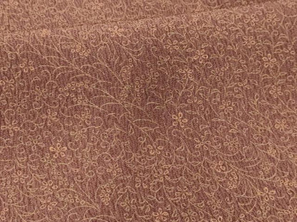 平和屋着物■上質な小紋　草花文　鬼しぼ縮緬　正絹　逸品　AABI4214sx