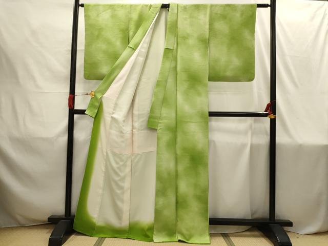 平和屋着物■上質な小紋　風景地紋　暈し染め　正絹　逸品　AABI4218sx