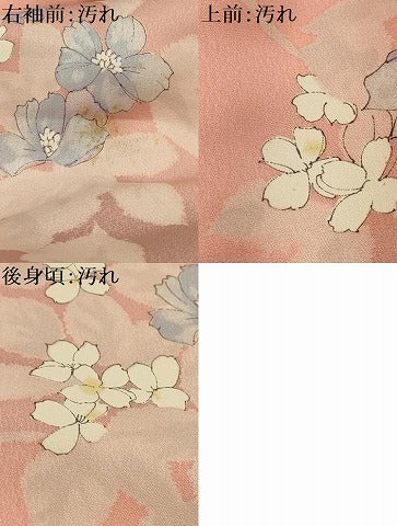 平和屋着物■上質な小紋　枝花文　暈し染め　正絹　逸品　AABI4219sx