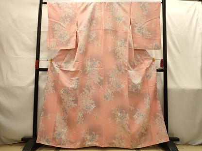平和屋着物■上質な小紋　枝花文　暈し染め　正絹　逸品　AABI4219sx