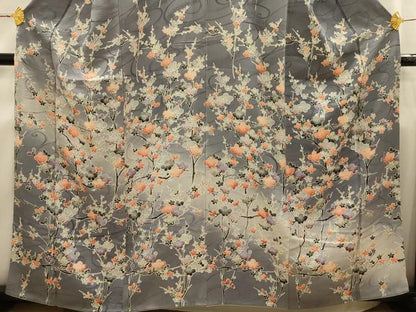 平和屋着物■訪問着　流水枝梅文　暈し染め　正絹　逸品　AABI4222sx