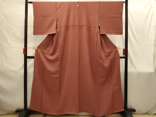 平和屋着物■本草木染作家　圓啓　江戸小紋　鮫小紋柄　茶色　正絹　逸品　AABI4224sx