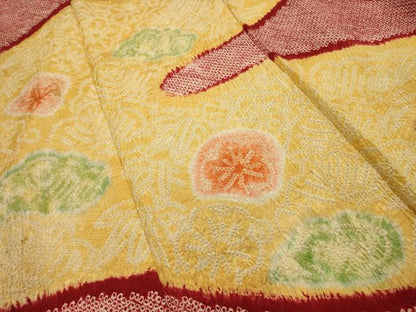 平和屋着物■豪華振袖　絞り　霞松花文　正絹　逸品　AABI4227sx