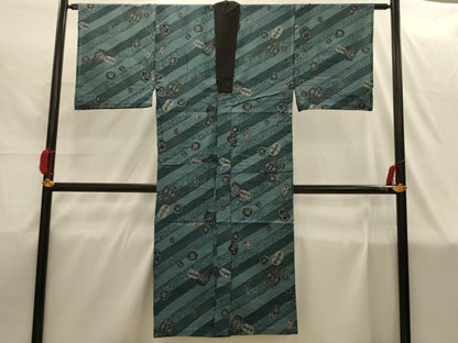 平和屋着物■男性　長襦袢　単衣　鍔　古銭　AABI4230sx