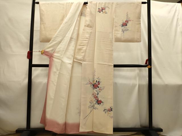 平和屋着物■訪問着　友禅　枝花文　正絹　逸品　AABI4232sx