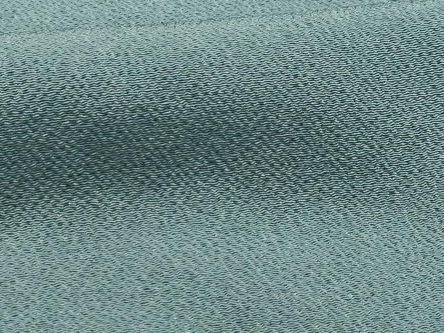 平和屋着物■上質な色無地　秘色色　鬼しぼ縮緬　正絹　逸品　AABI4235sx