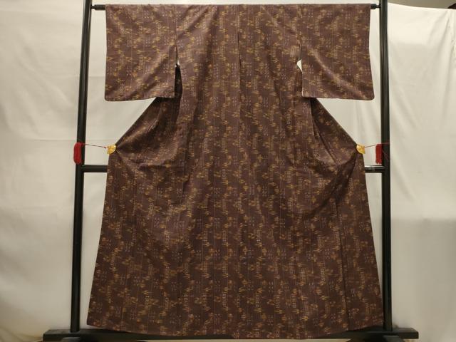 平和屋着物■上質な紬　琉球絣文様　正絹　逸品　AABI4236sx