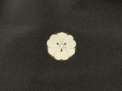 平和屋着物■豪華黒留袖　駒刺繍　花鼓文　暈し染め　金銀彩　正絹　逸品　AABI4248sx