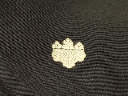 平和屋着物■豪華黒留袖　松竹梅風景絵巻物　金彩　正絹　逸品　AABI4249sx