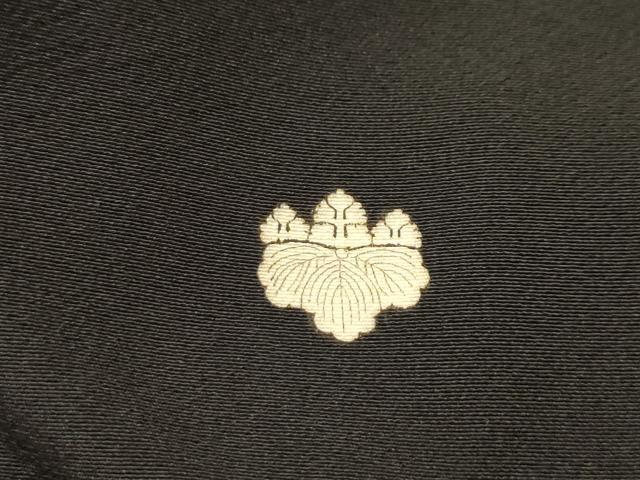 平和屋着物■豪華黒留袖　松竹梅風景絵巻物　金彩　正絹　逸品　AABI4249sx