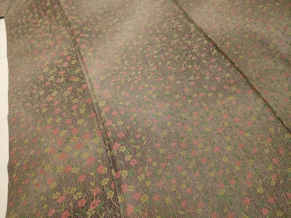 平和屋着物■上質な小紋　枝垂れ花文　暈し染め　正絹　逸品　AABI4251sx