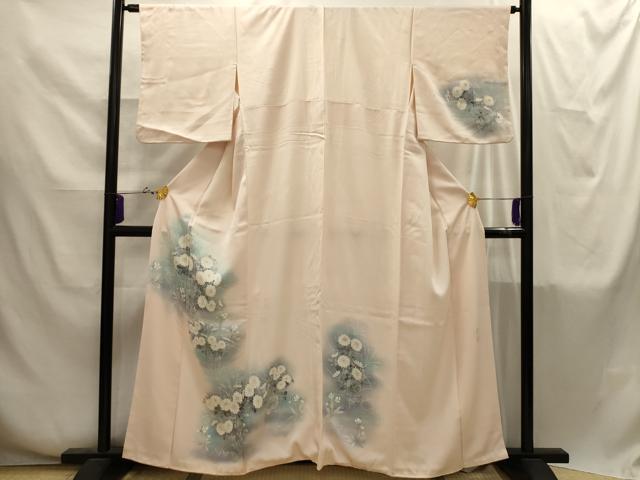 平和屋着物■訪問着　作家物　草花文　暈し染め　銀彩　正絹　逸品　AABI4256sx