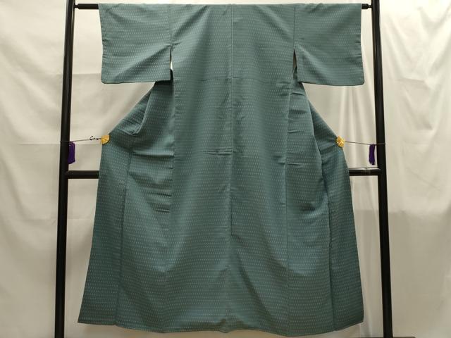 平和屋着物■お召　立涌花文　正絹　逸品　AABI4259sx