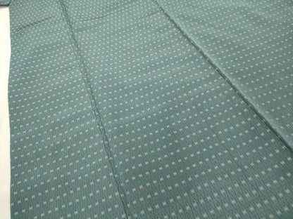 平和屋着物■お召　立涌花文　正絹　逸品　AABI4259sx