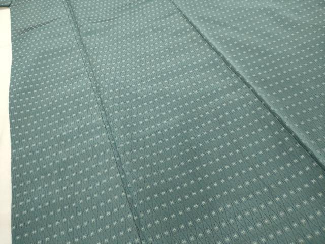 平和屋着物■お召　立涌花文　正絹　逸品　AABI4259sx