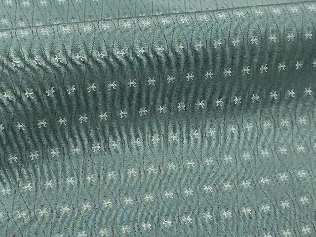 平和屋着物■お召　立涌花文　正絹　逸品　AABI4259sx