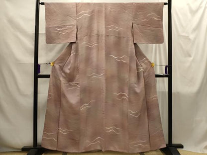 平和屋着物■上質な小紋　流水文　地紋起こし　暈し染め　正絹　逸品　AABI4260sx