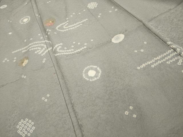 平和屋着物■訪問着　絞り　雪輪花文　金糸　正絹　逸品　AABI4263sx