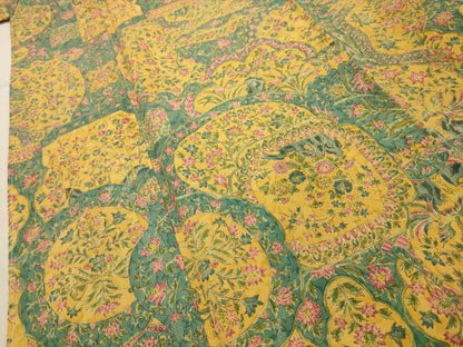 平和屋着物■上質な小紋　紬地　花鳥絵皿文　正絹　逸品　AABI4265sx