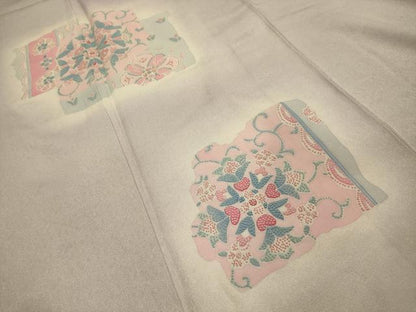 平和屋着物■訪問着　中国三大刺繍　相良刺繍　破れ色紙花文　暈し染め　正絹　逸品　AABI4270sx