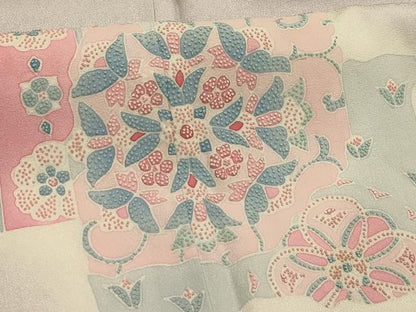 平和屋着物■訪問着　中国三大刺繍　相良刺繍　破れ色紙花文　暈し染め　正絹　逸品　AABI4270sx