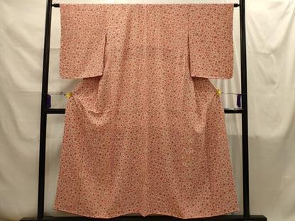 平和屋着物■上質な小紋　型染め　菊尽くし　正絹　逸品　AABI4274sx