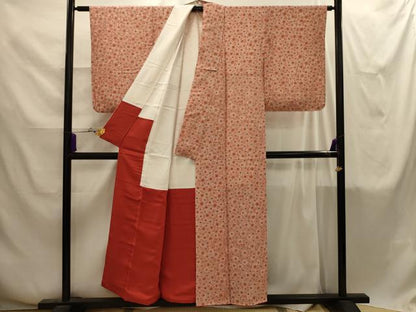 平和屋着物■上質な小紋　型染め　菊尽くし　正絹　逸品　AABI4274sx