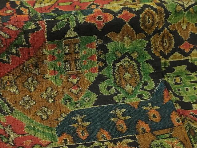 平和屋着物■上質な紬　飾花文　正絹　逸品　AABI4276sx