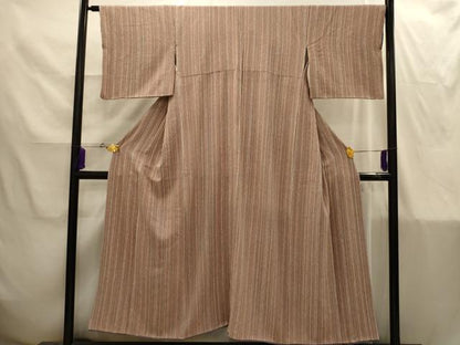 平和屋着物■上質な小紋　間道　鬼しぼ縮緬　正絹　逸品　AABI4279sx
