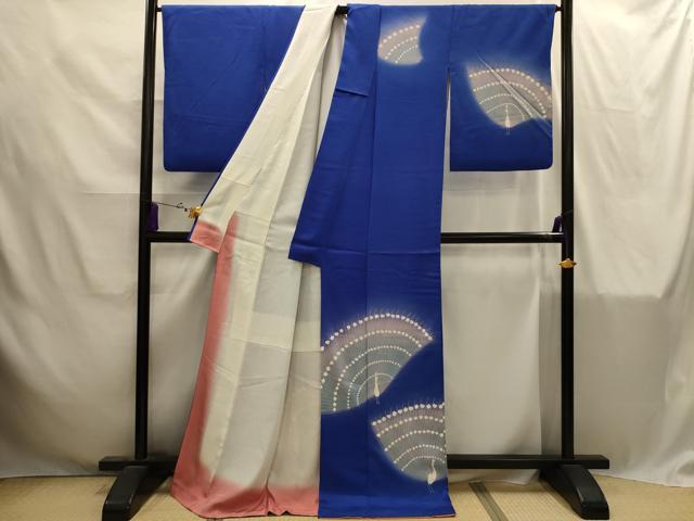 平和屋着物■訪問着　孔雀文　暈し染め　正絹　逸品　AABI4283sx