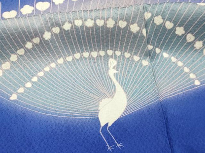 平和屋着物■訪問着　孔雀文　暈し染め　正絹　逸品　AABI4283sx