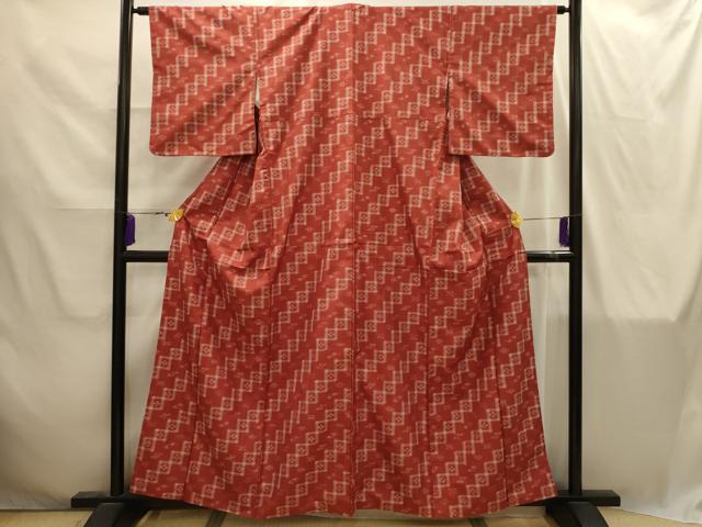 平和屋着物■本場琉球絣　正絹　逸品　AABI4288sx