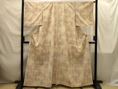 平和屋着物■上質な紬　花尽くし　正絹　逸品　AABI4289sx