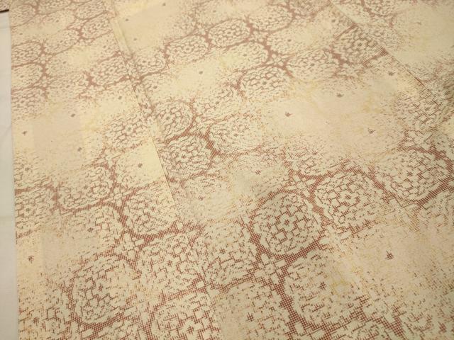 平和屋着物■上質な紬　花尽くし　正絹　逸品　AABI4289sx