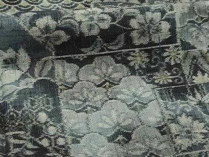 平和屋着物■上質な紬　吉祥花文　正絹　逸品　AABI4290sx