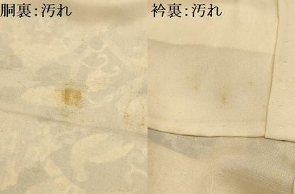平和屋着物■上質な小紋　花鳥舞蝶文　正絹　逸品　AABI4293sx