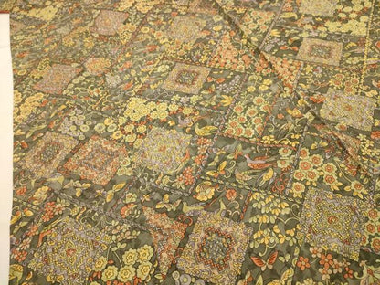 平和屋着物■上質な小紋　花鳥舞蝶文　正絹　逸品　AABI4293sx