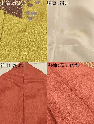 平和屋着物■訪問着　地紙花文　暈し染め　金銀彩　正絹　逸品　AABI4294sx