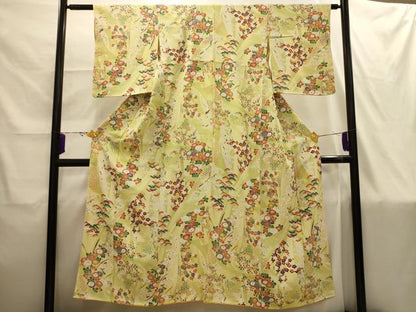 平和屋着物■上質な小紋　松竹梅　草花文　やまと誂製　正絹　逸品　AABI4296sx