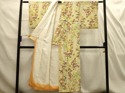 平和屋着物■上質な小紋　松竹梅　草花文　やまと誂製　正絹　逸品　AABI4296sx