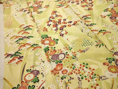 平和屋着物■上質な小紋　松竹梅　草花文　やまと誂製　正絹　逸品　AABI4296sx